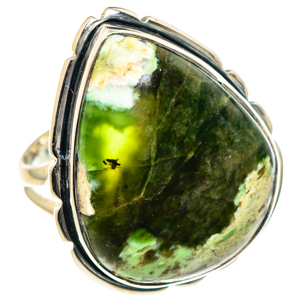 Australian Green Opal Rings handcrafted by Anasilvercos - RING96189
