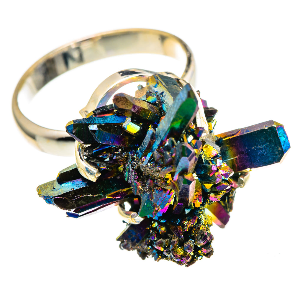 Titanium Sunshine Druzy Rings handcrafted by Anasilvercos - RING98555
