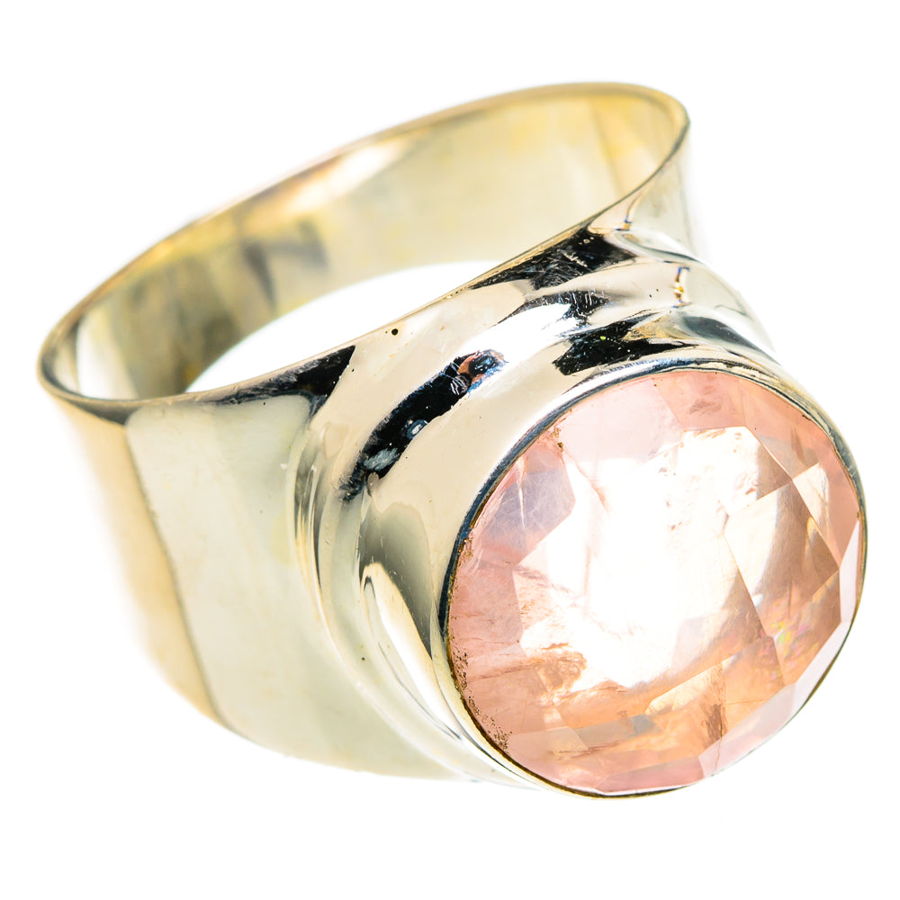 Rose Quartz Rings handcrafted by Anasilvercos - RING98775
