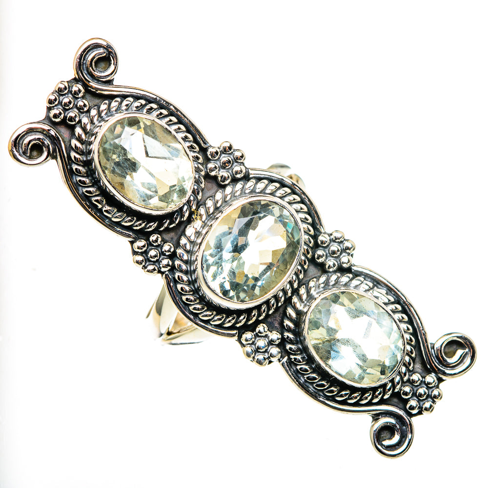Green Amethyst Rings handcrafted by Anasilvercos - RING98816