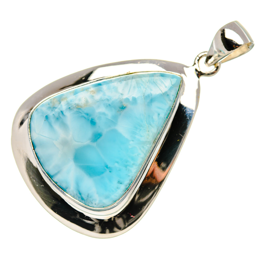 Larimar Pendant 1 3/4" (925 Sterling Silver) PD37558