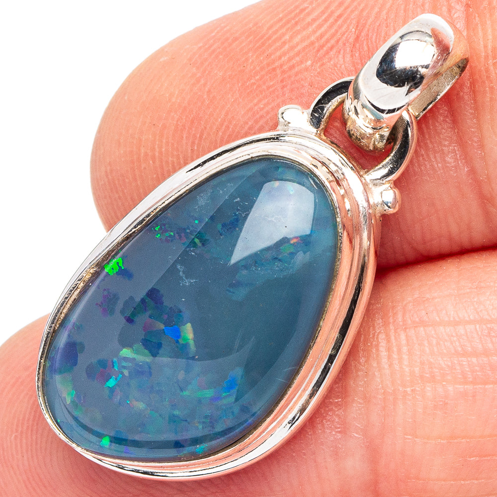 Triplet Opal Pendant 1 1/4" (.925 Sterling Silver)