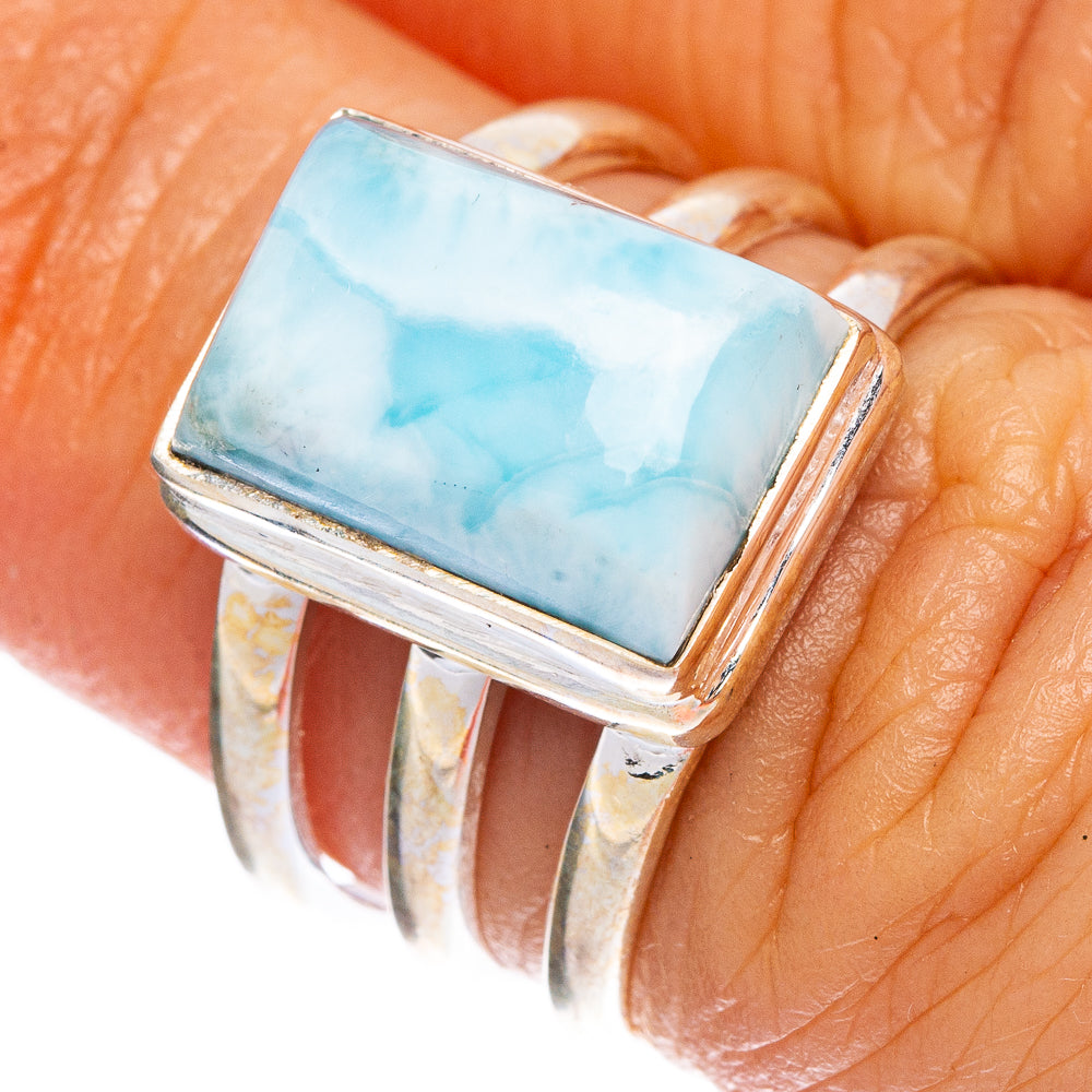 Larimar Ring Size 5.75 (925 Sterling Silver) R1104