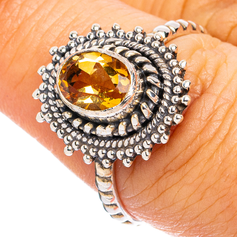 Citrine Ring Size 8 (925 Sterling Silver) R8271