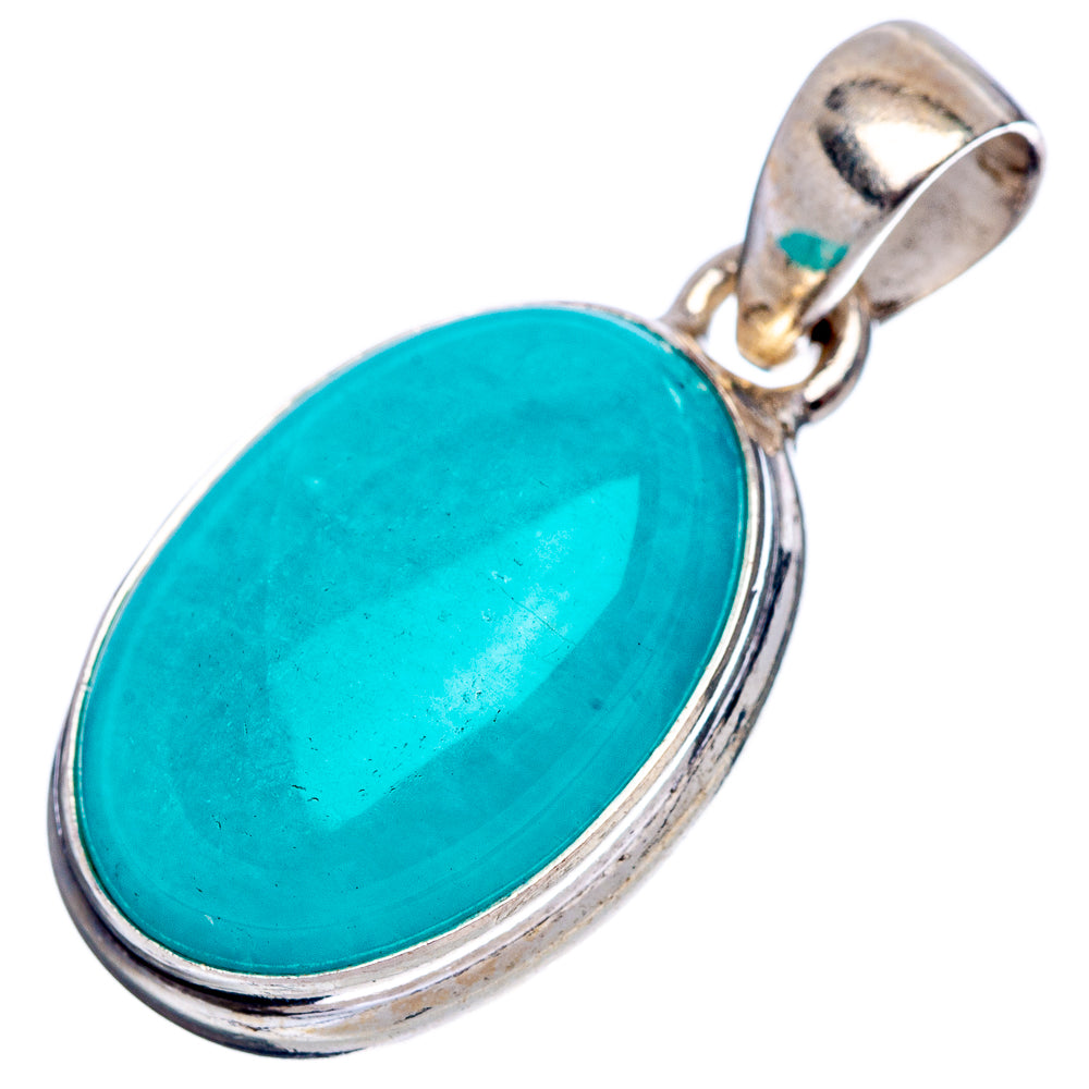 Amazonite Pendant 1 1/8" (.925 Sterling Silver)