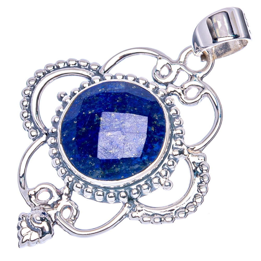 Premium Lapis Lazuli Pendant 1 1/2" (925 Sterling Silver) P41841