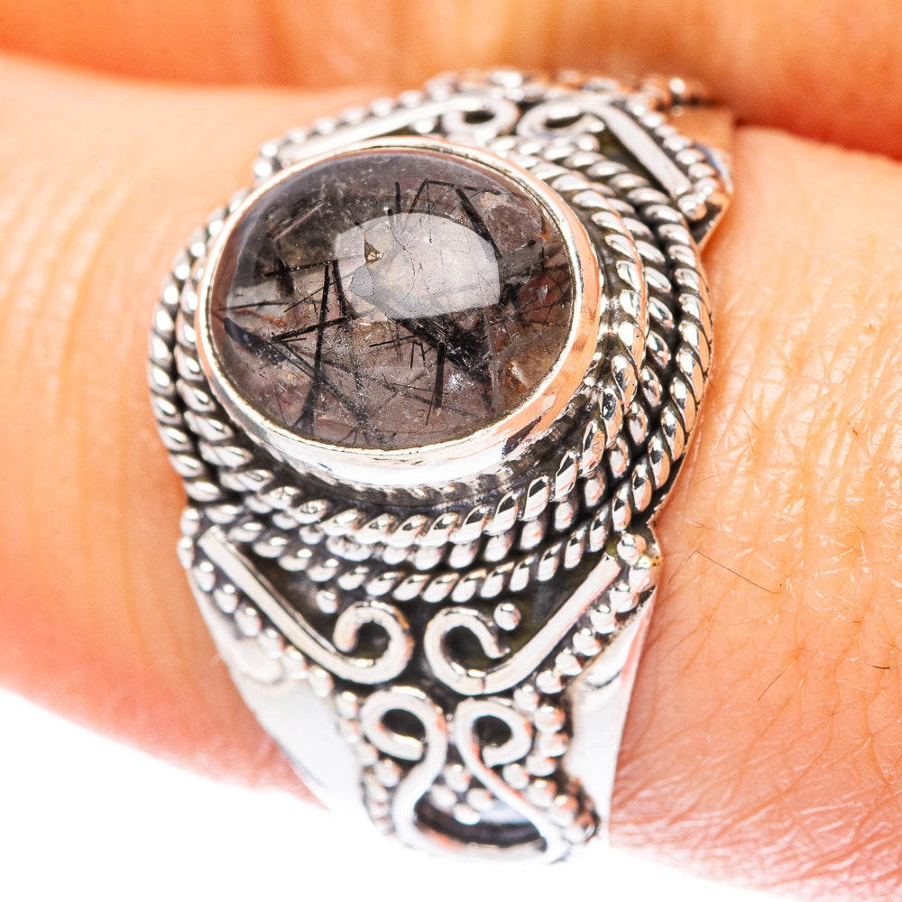 Tourmalinated Quartz Ring Size 8.75 (925 Sterling Silver) R3968