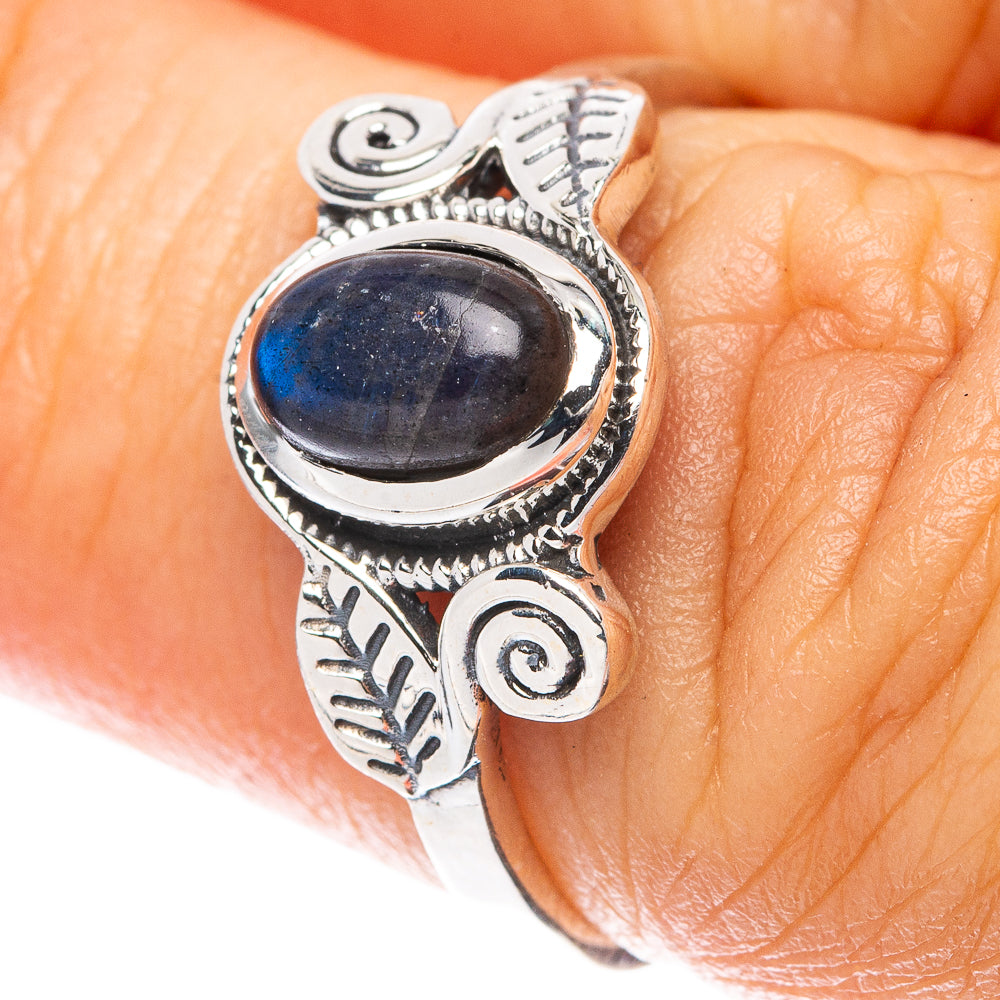 Labradorite Leaf 925 Sterling Silver Ring Size 6.5 (925 Sterling Silver) R5324
