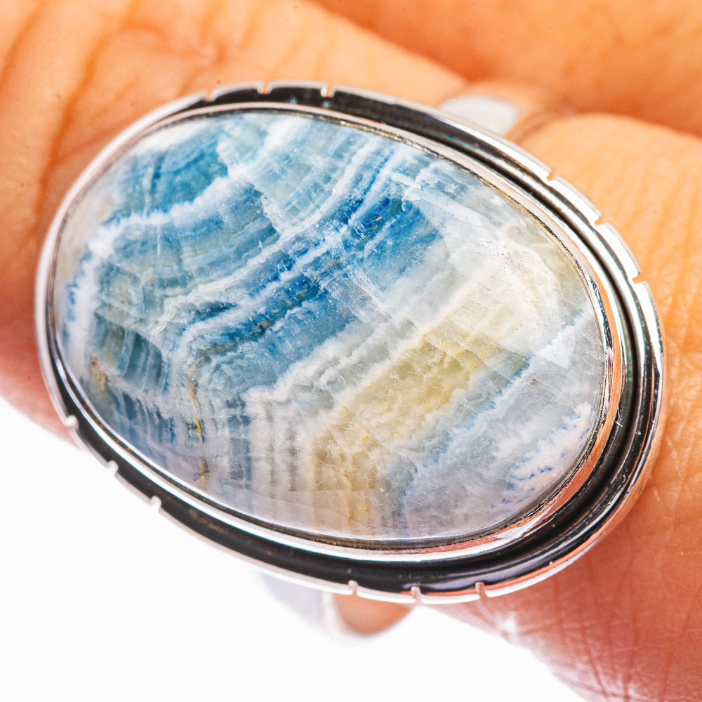 Blue Scheelite Ring Size 10.75 (925 Sterling Silver) R141918