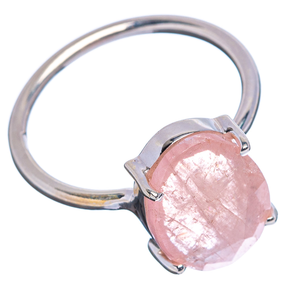Faceted Morganite Ring Size 6.75 (.925 Sterling Silver)