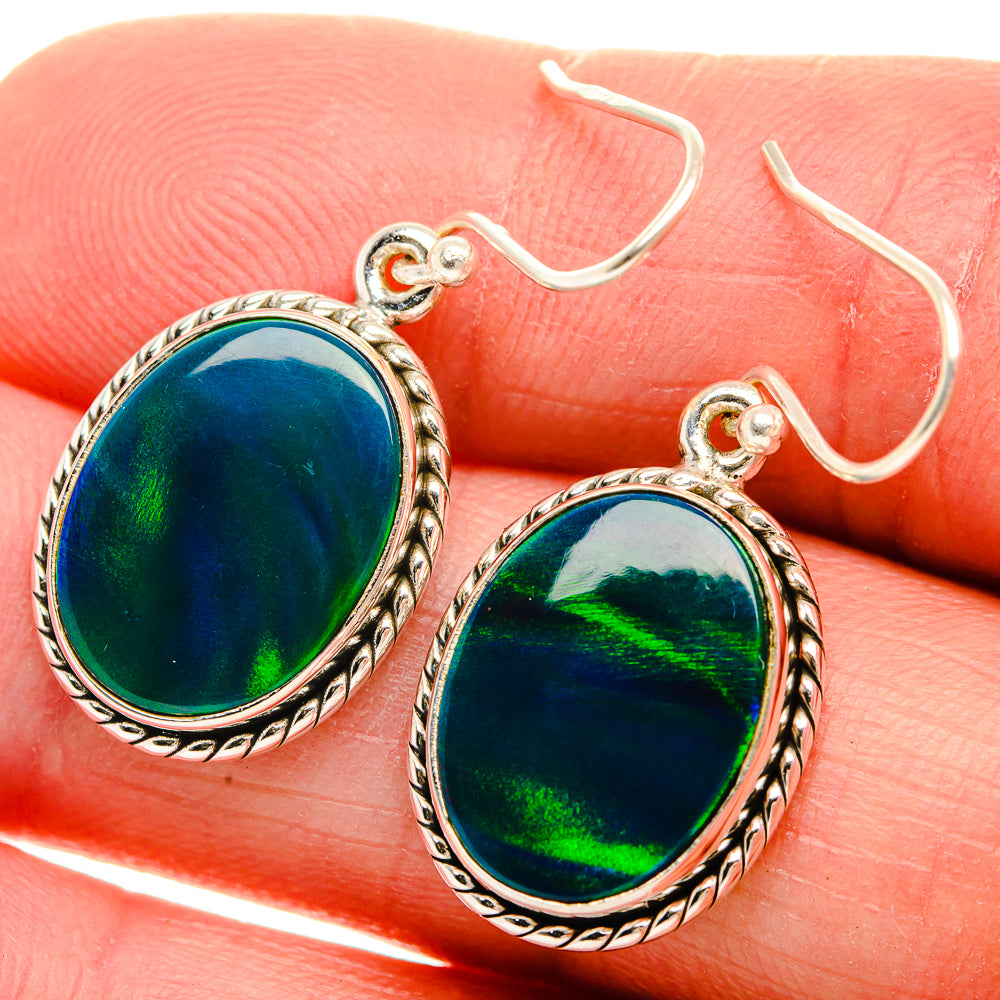 Aura Opal Earrings 1 3/8" (925 Sterling Silver) EARR432110