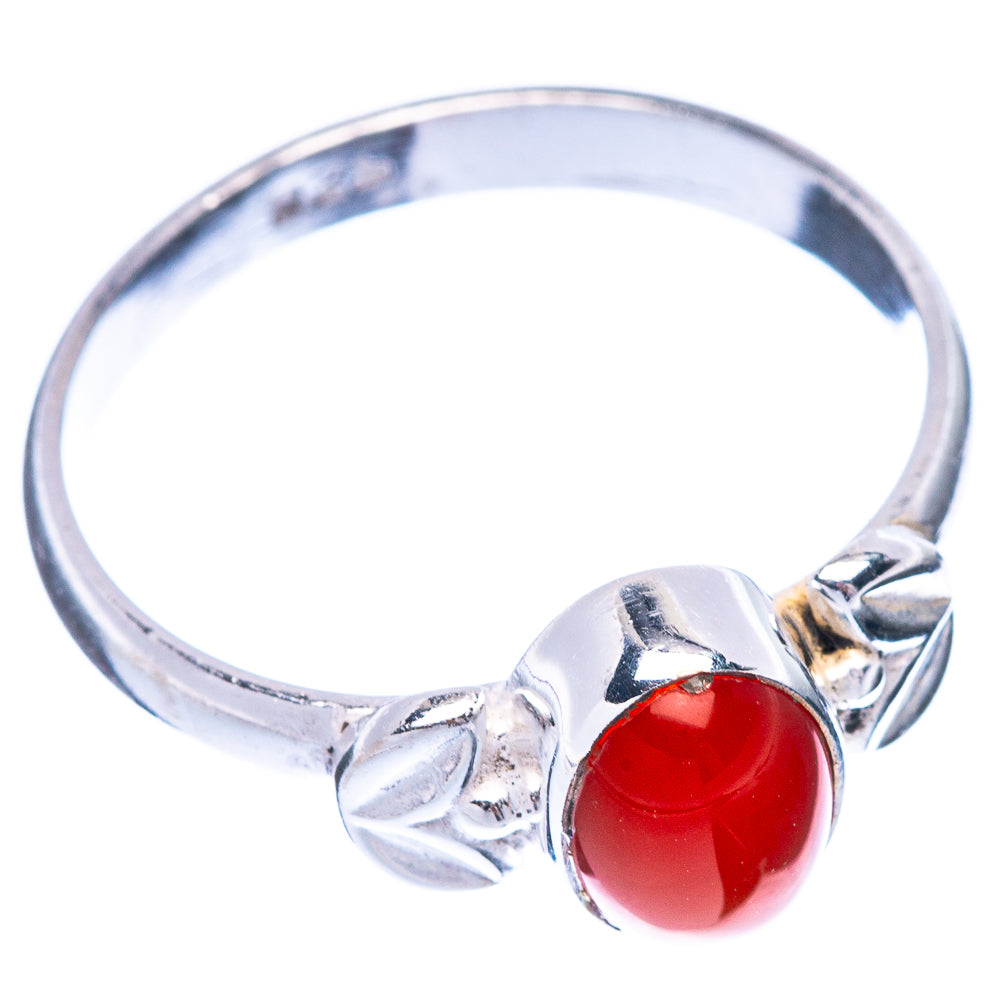 Carnelian Ring Size 7.75 (925 Sterling Silver) R5593