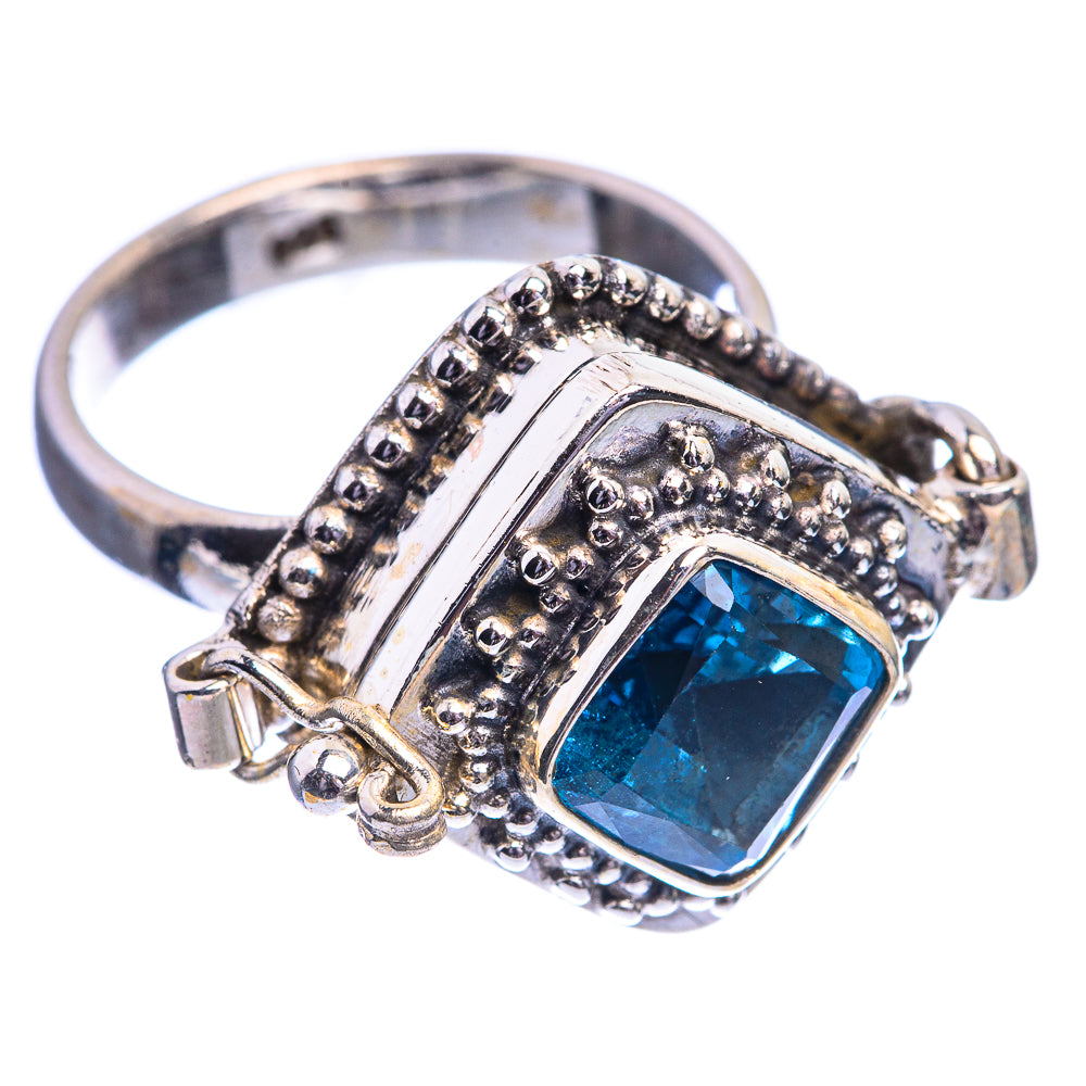 Poison London Blue Topaz Ring Size 7 (925 Sterling Silver) R142275