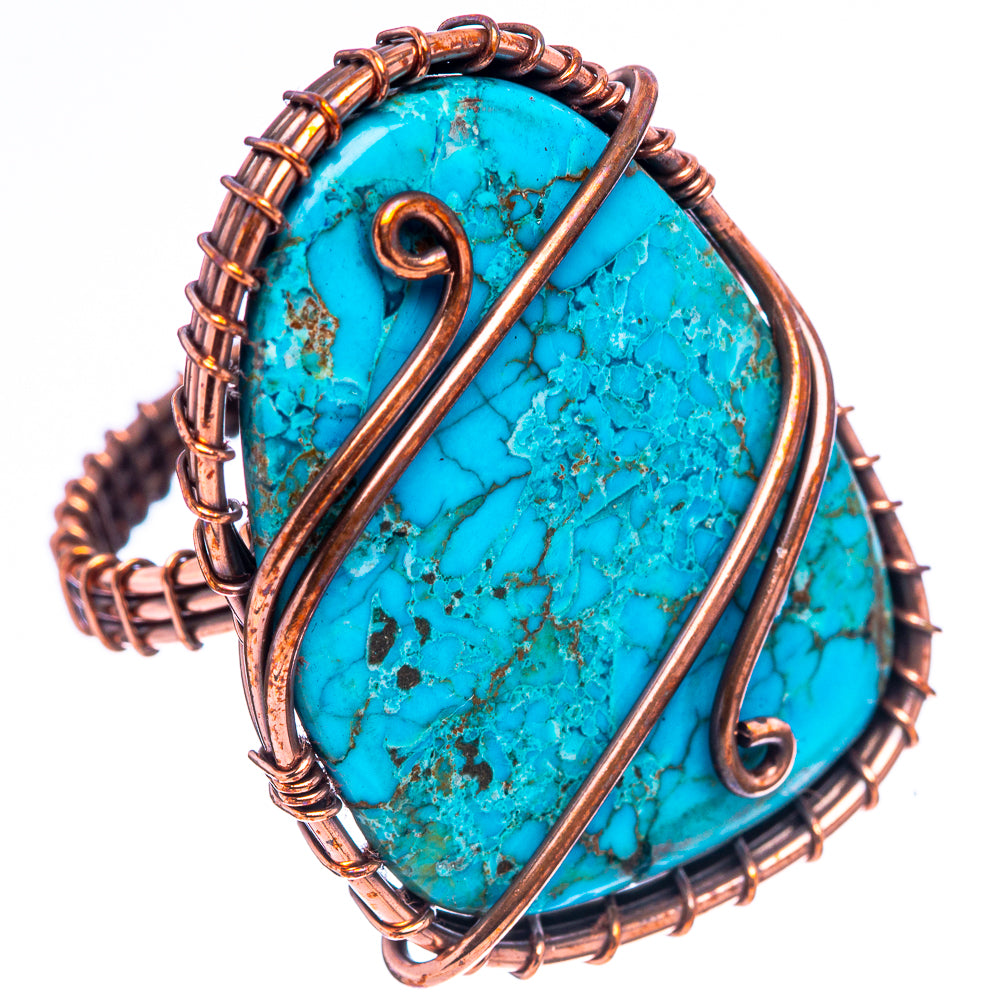 Turquoise Ring Size 7.75 (Oxidized Copper)