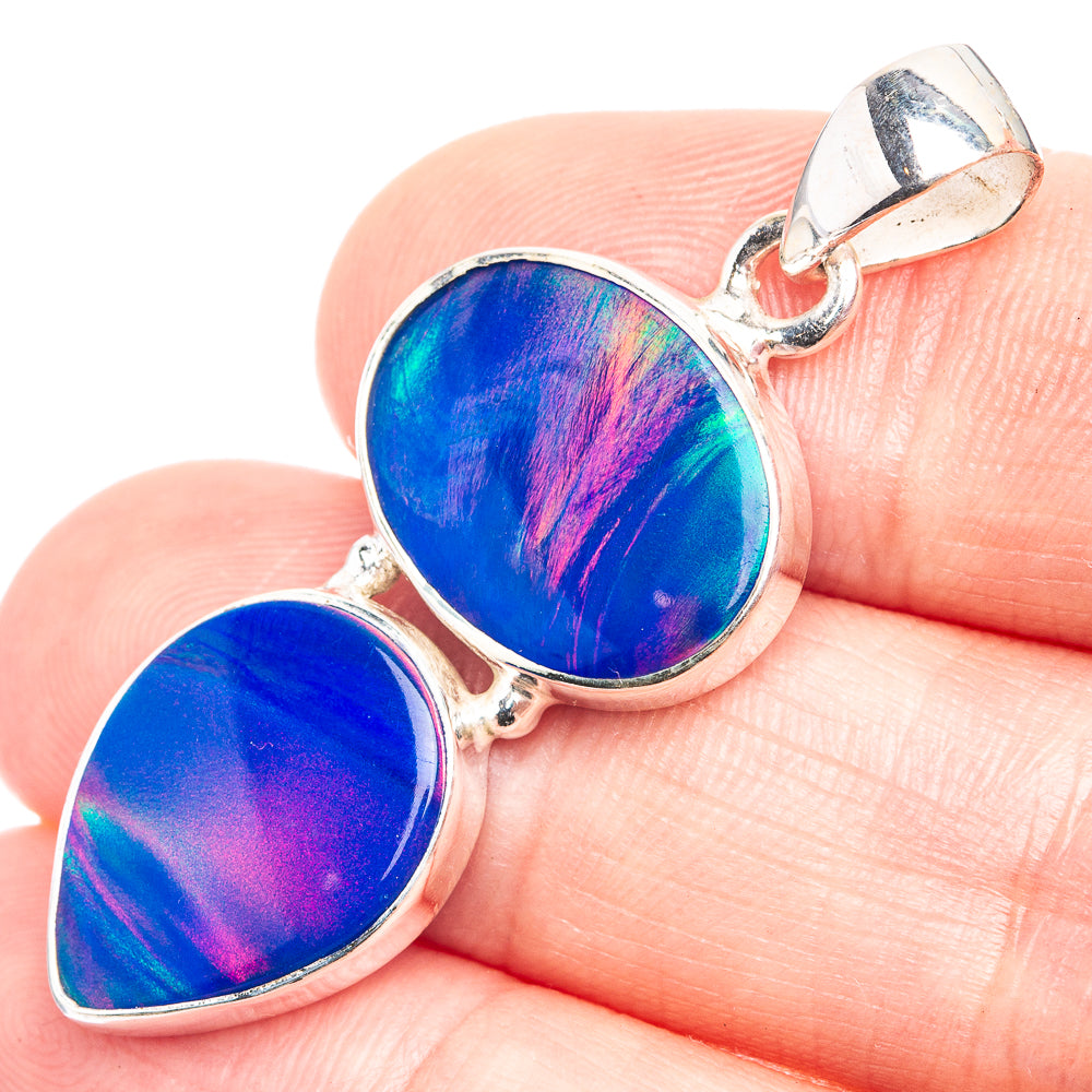 Aura Opal Pendant 1 5/8" (925 Sterling Silver) P39251