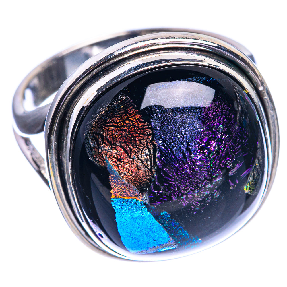 Dichroic Glass Ring Size 10.25 (925 Sterling Silver) R144106