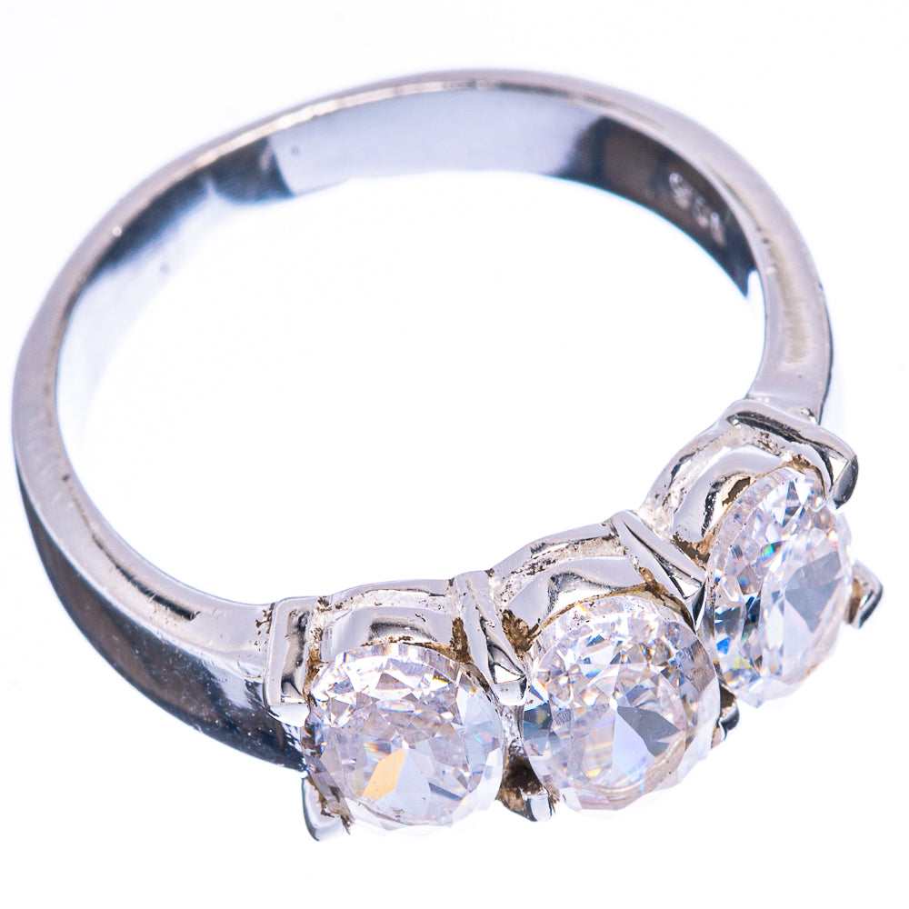 Rainbow Moonstone Dainty Ring Size 6.75 (925 Sterling Silver) R5177