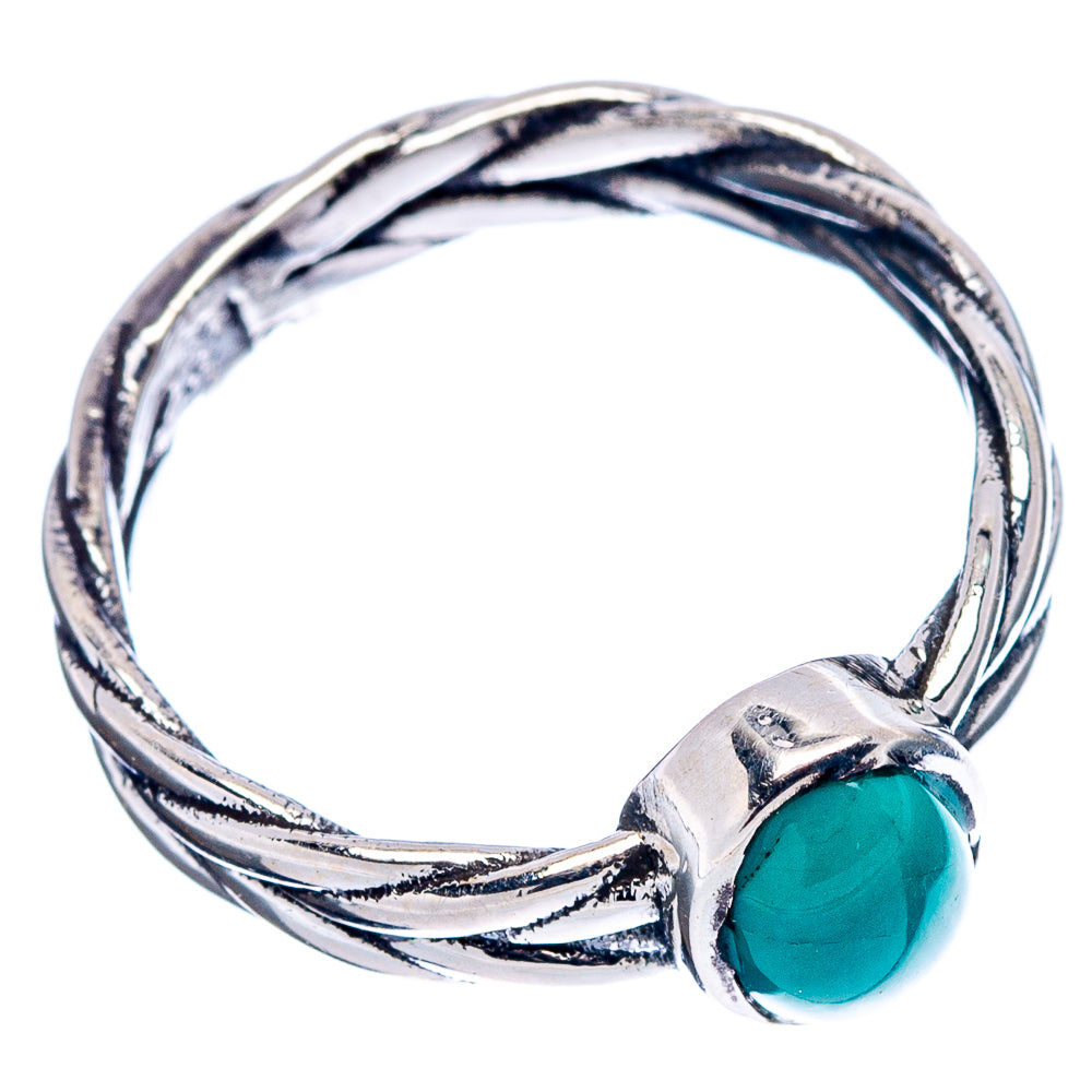 Turquoise Dainty Ring Size 5.5 (.925 Sterling Silver)
