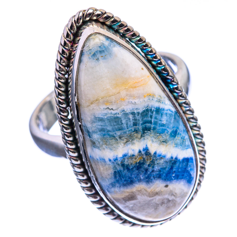 Blue Scheelite Ring Size 6.75 (925 Sterling Silver) R142073