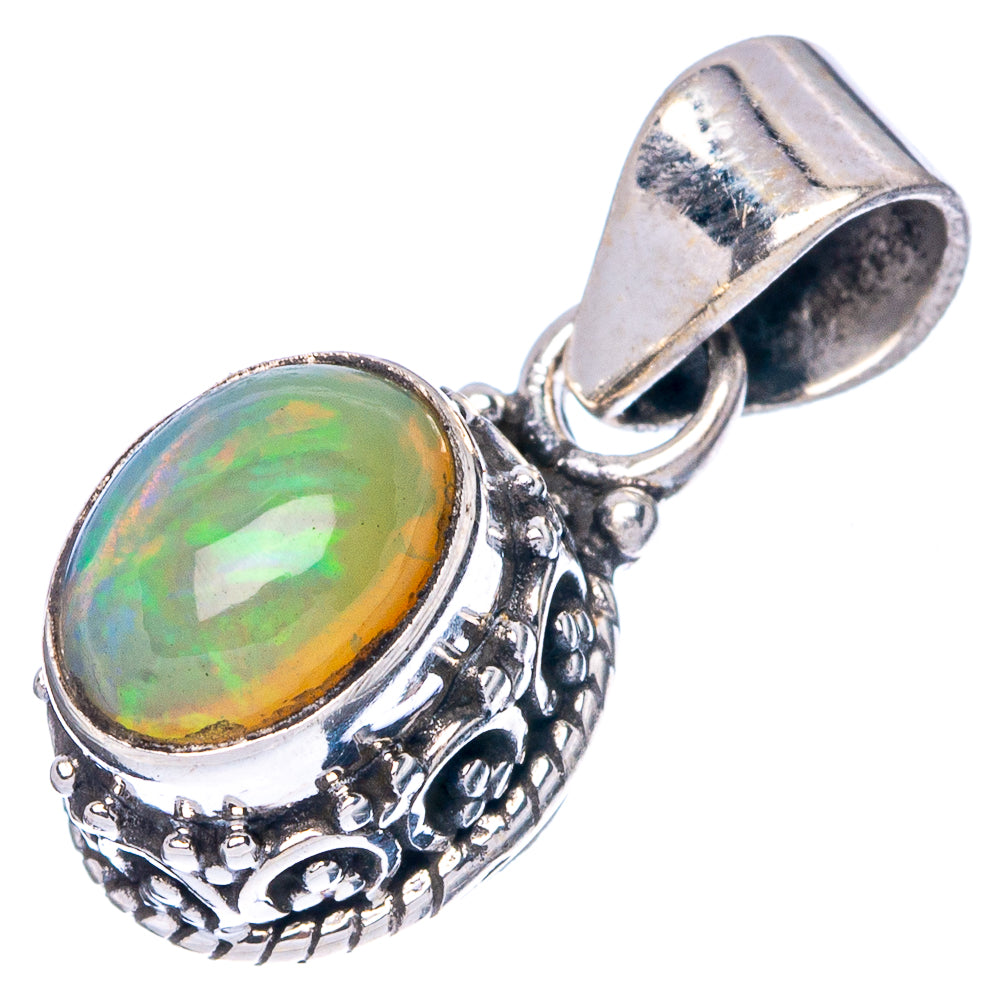 Rare Ethiopian Opal Pendant 7/8" (925 Sterling Silver) P42882