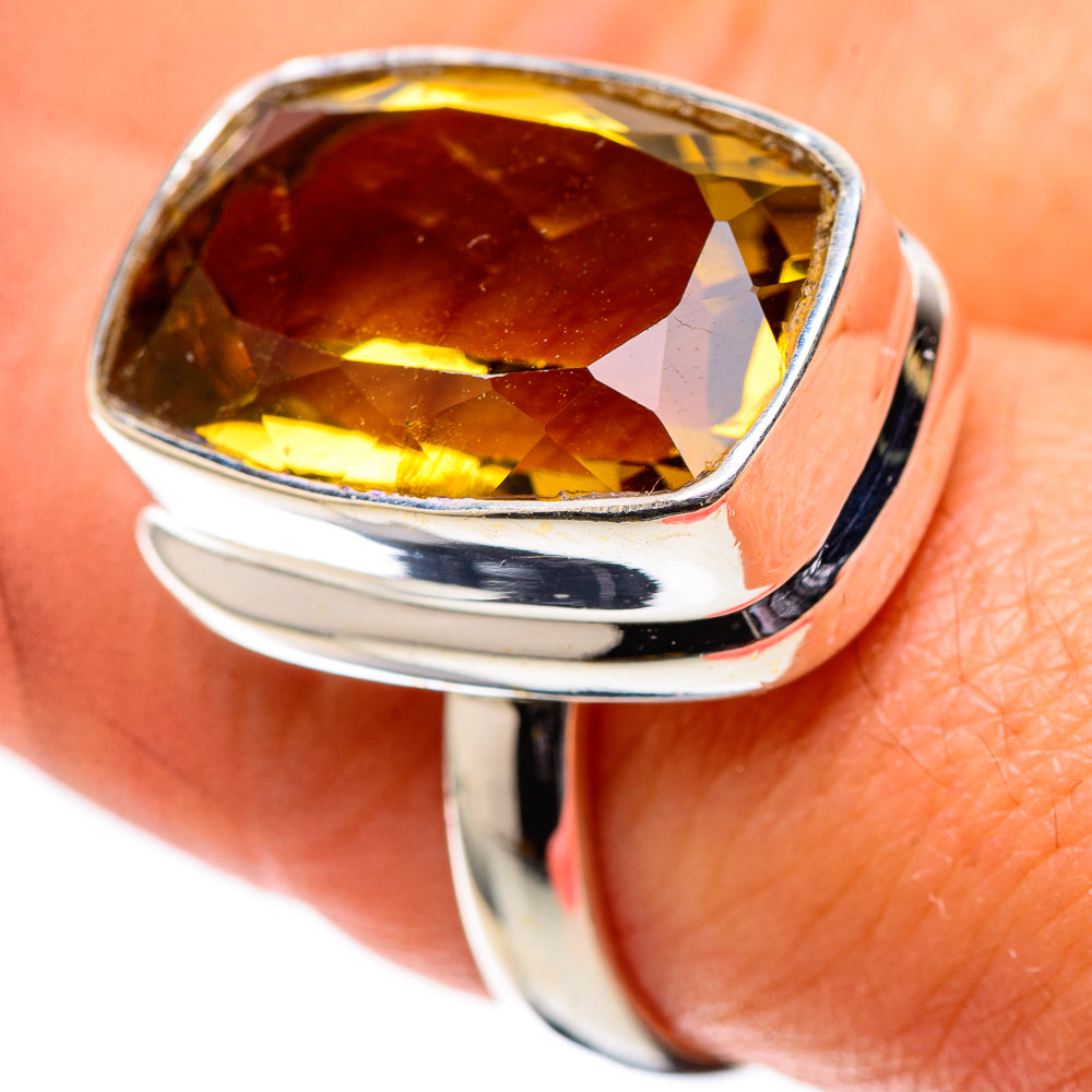 Faceted Citrine Ring Size 8 (925 Sterling Silver) RING138727