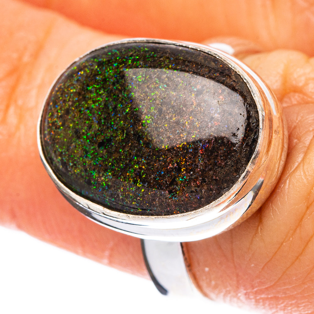 Rare Matrix Opal Ring Size 5.75 (925 Sterling Silver) R4172