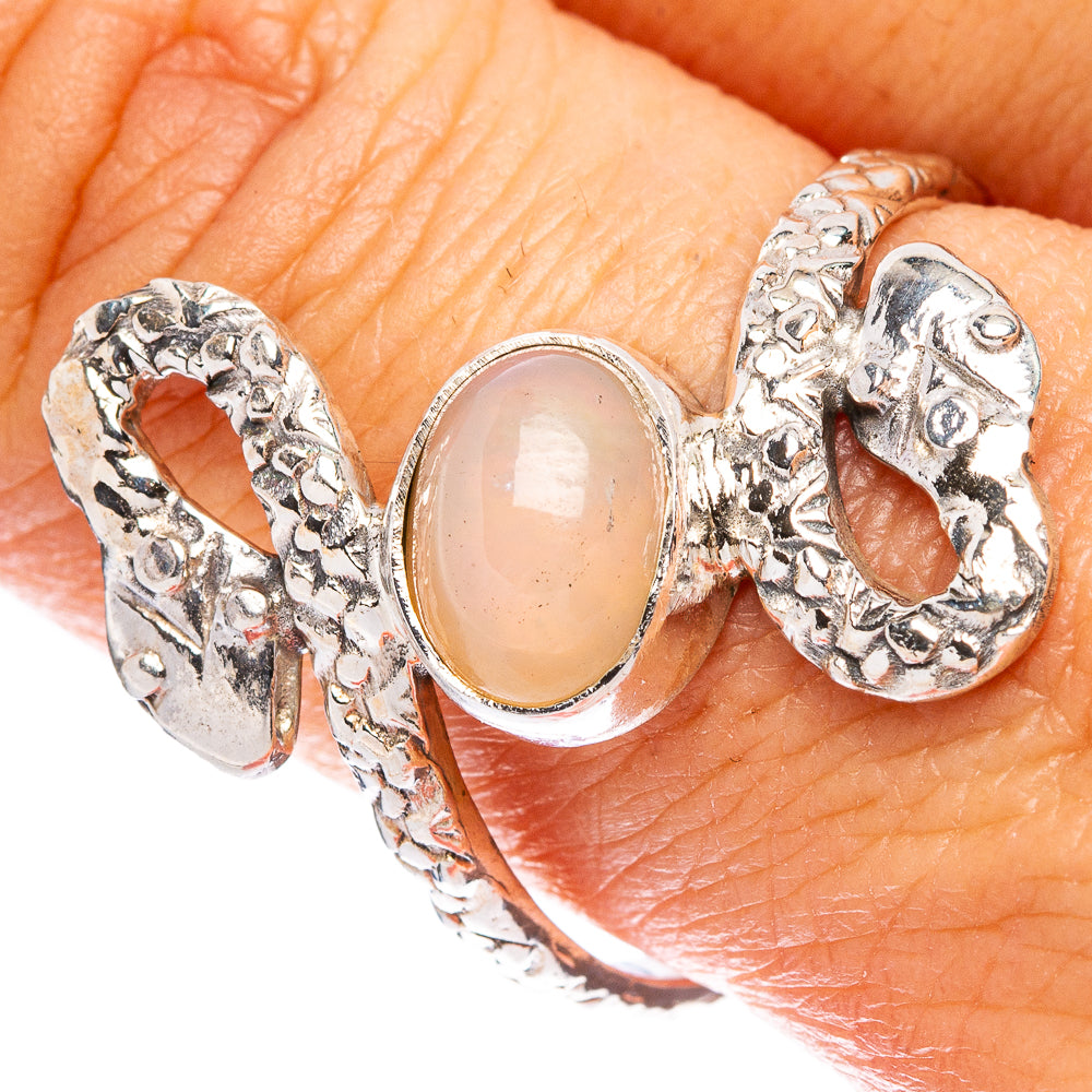 Rare Ethiopian Opal Snake Ring Size 9.5 (925 Sterling Silver) R146837