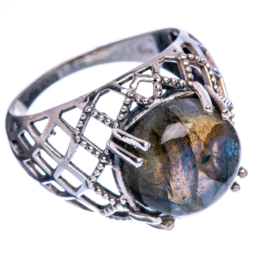 Large Labradorite Ring Size 8.75 (925 Sterling Silver) R146487