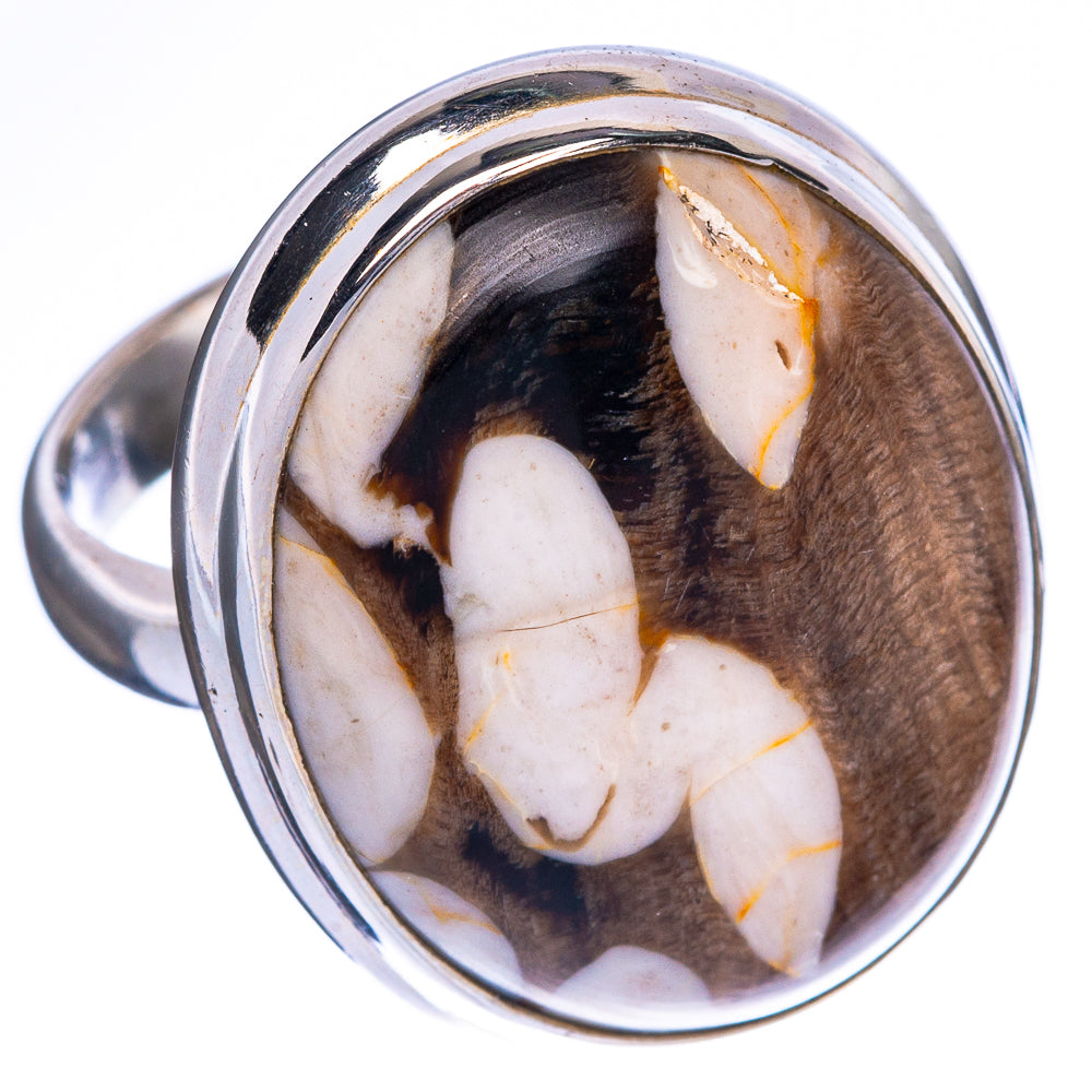 Peanut Wood Jasper Ring Size 7.5 (925 Sterling Silver) R1426
