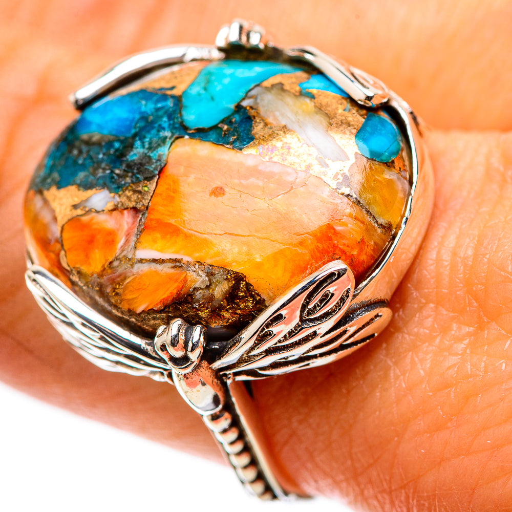 Spiny Oyster Turquoise Ring Size 9 (925 Sterling Silver) RING138810
