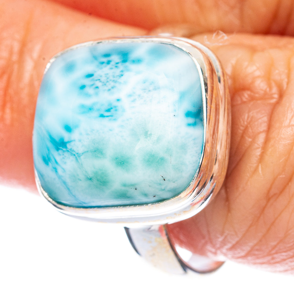 Larimar Ring Size 8.5 (925 Sterling Silver) R2929