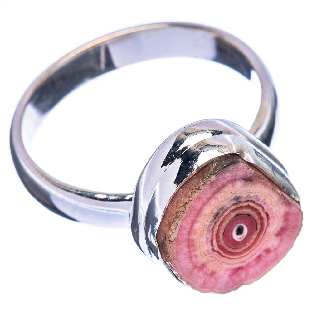 Rare Rhodochrosite Stalactite Ring Size 7 (925 Sterling Silver) R2985