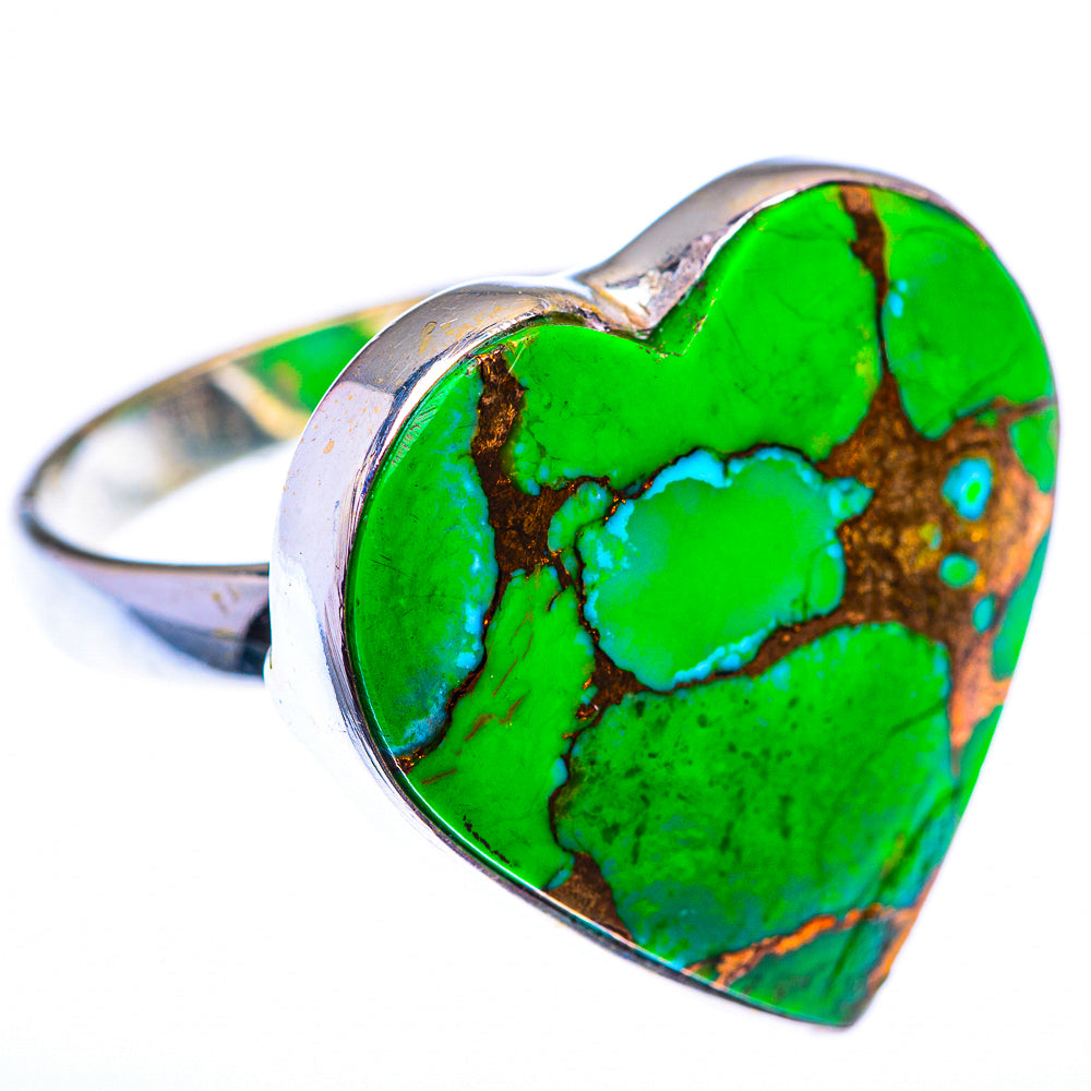 Green Copper Composite Turquoise Ring Size 9 (925 Sterling Silver) RING140118
