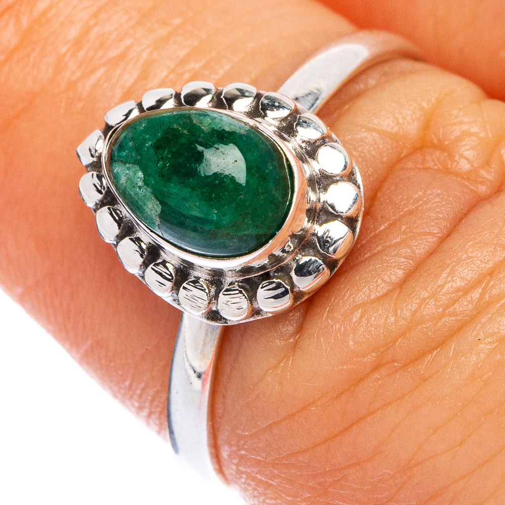 Emerald Dainty Ring Size 6.75 (925 Sterling Silver) R145379