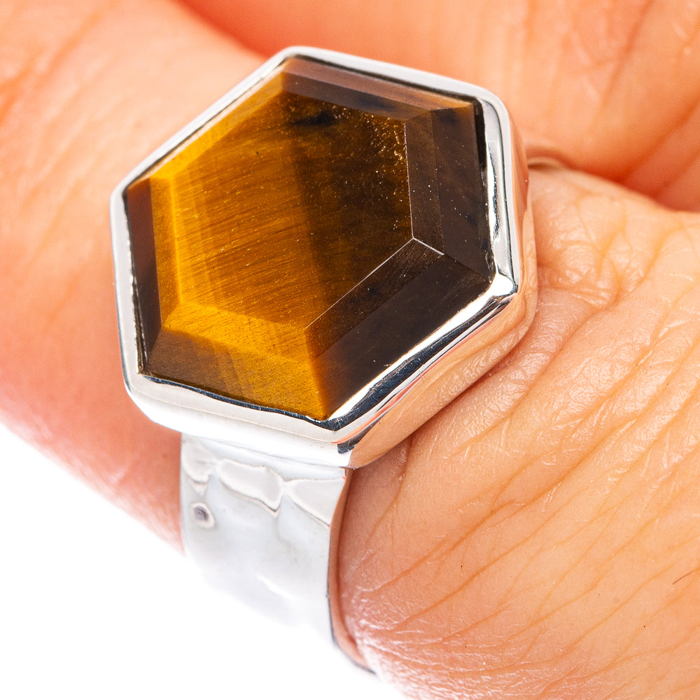 Premium Tiger Eye Ring Size 6.5 (925 Sterling Silver) R1816