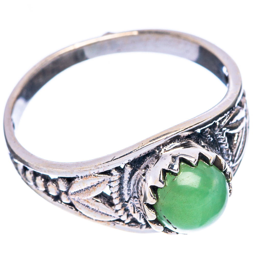 Prehnite Dainty Ring Size 6.5 (925 Sterling Silver) R5921
