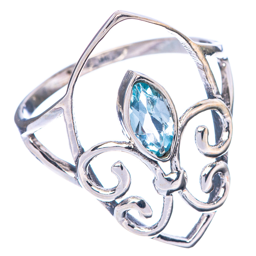 Blue Topaz Ring Size 9 (925 Sterling Silver) R1523
