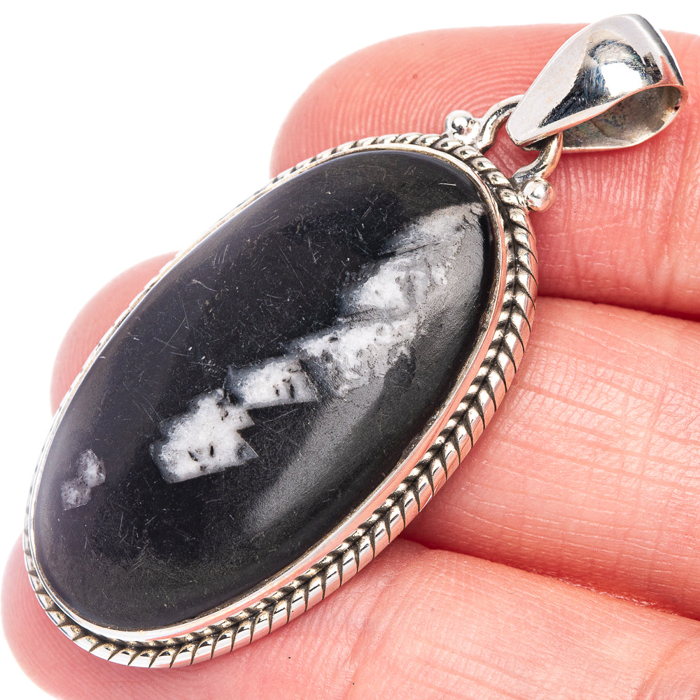Pinolith Jasper Pendant 1 3/4" (925 Sterling Silver) P40616