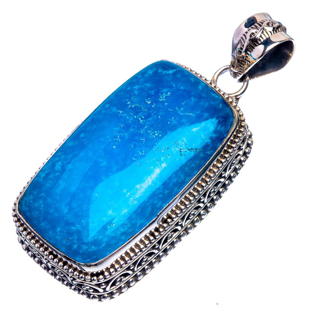 Smithsonite 925 Sterling Silver Pendant 1 7/8"