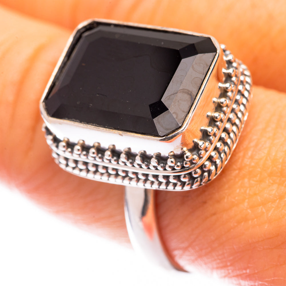 Black Onyx Ring Size 9 (925 Sterling Silver) R140732