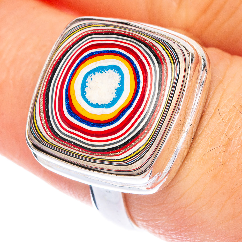 Fordite Ring Size 7.5 (925 Sterling Silver) R144405