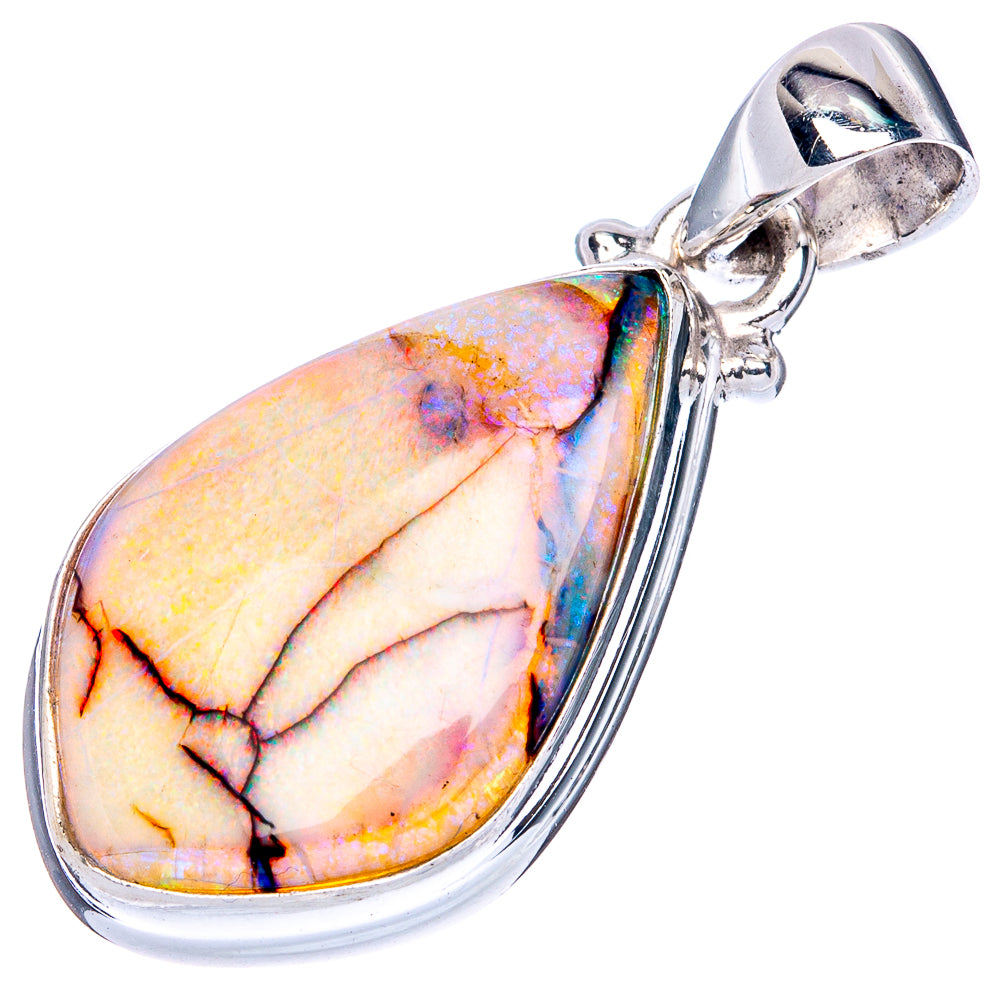Rare Sterling Opal 925 Sterling Silver Pendant 1 3/8" (925 Sterling Silver) P41916