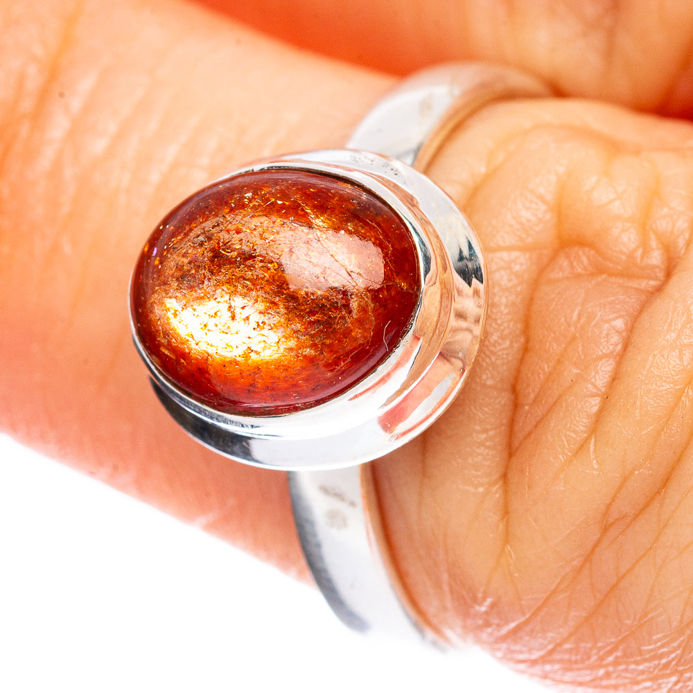 Value Sunstone Ring Size 6.5 (925 Sterling Silver) R3161