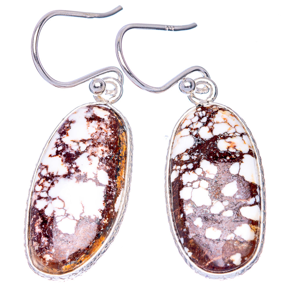 Wild Horse Jasper Earrings 1 3/8" (925 Sterling Silver) E1274