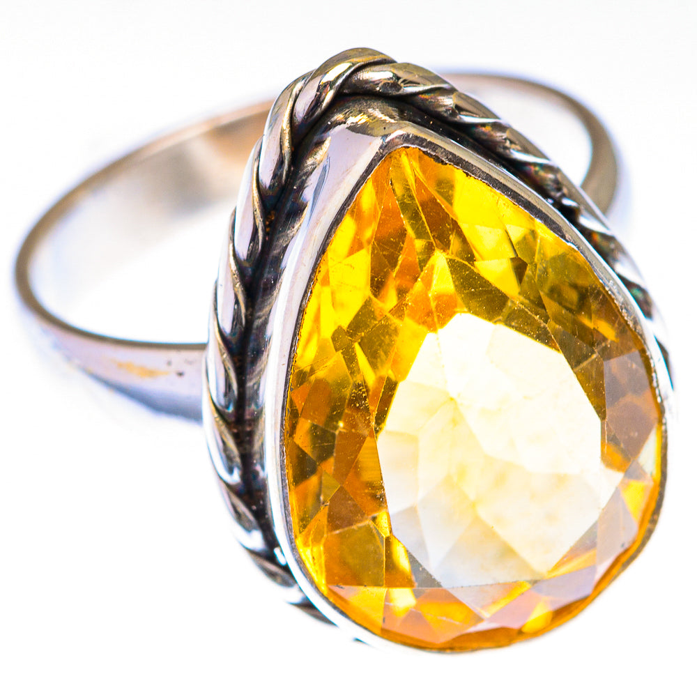 Faceted Citrine Ring Size 6.5 (925 Sterling Silver) RING139947