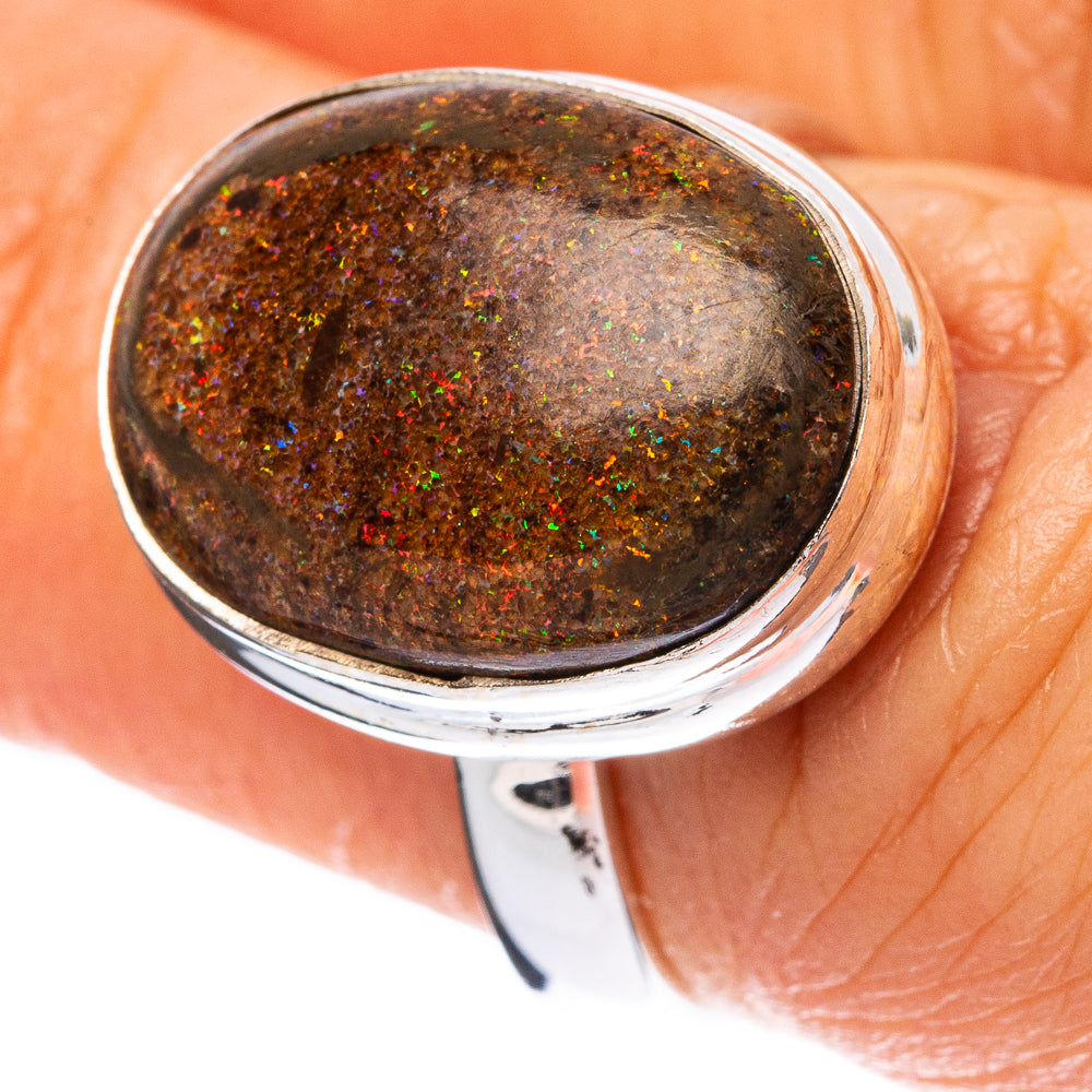 Rare Matrix Opal Ring Size 6.5 (925 Sterling Silver) R4167