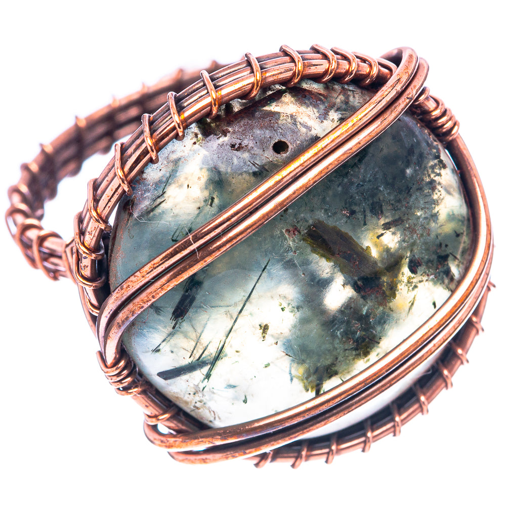 Prehnite Ring Size 7.75 (Oxidized Copper)