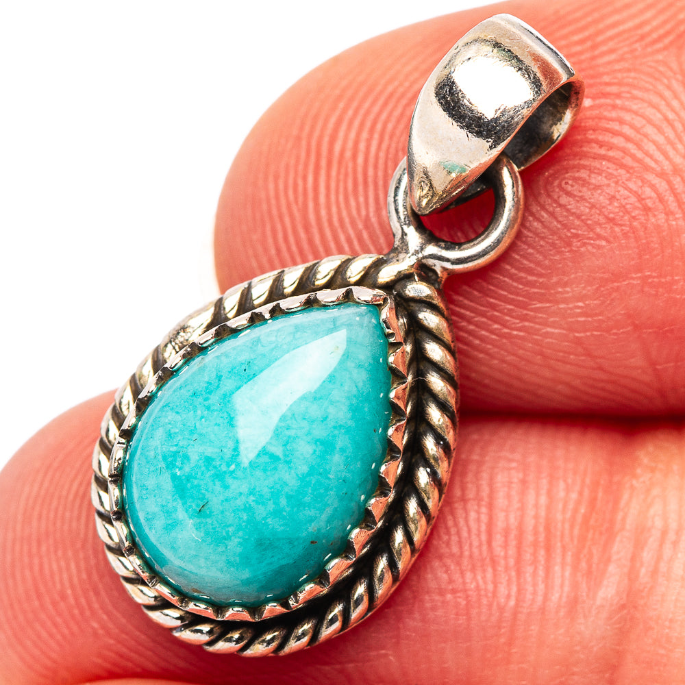 Amazonite Pendant 1" (.925 Sterling Silver)