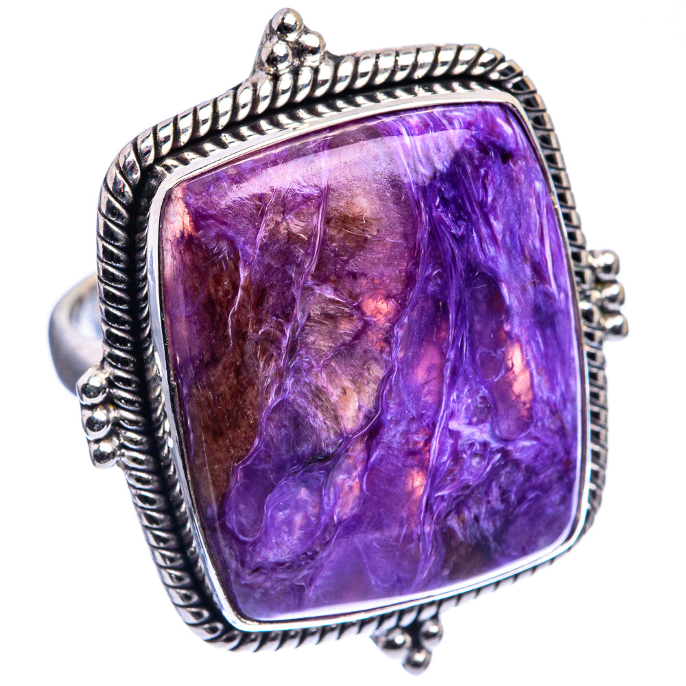 Large Charoite Ring Size 12 (925 Sterling Silver) R142478