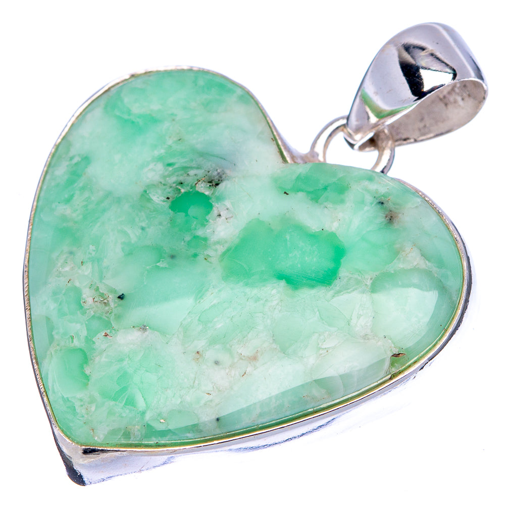 Paloma Varicite Heart Pendant 1 3/8" (.925 Sterling Silver)